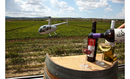Helikopterflug und Wein Premiumpacket auf Mallorca