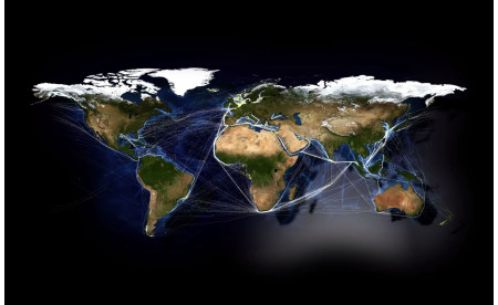 WORLDMAP - ein gleichzeitig analoges & digitales Wanddesign