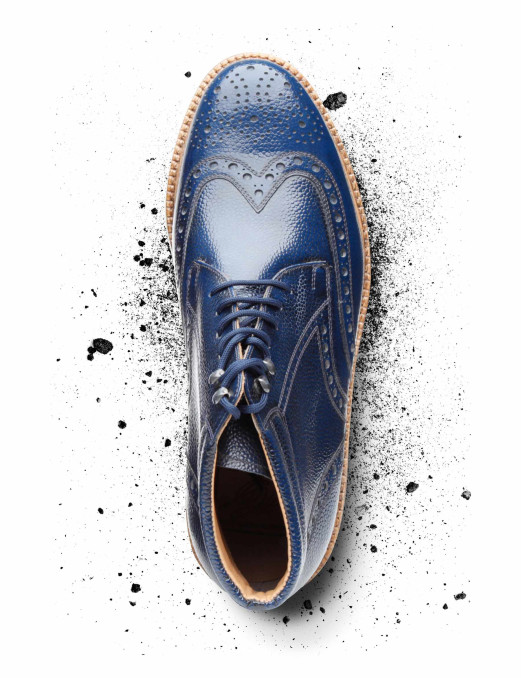 Janosh K Full-Brogue AG blau Draufsicht