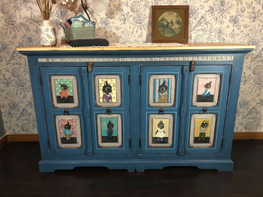 Einzigartiges handbemaltes Sideboard - Adelheid Puhvogel 