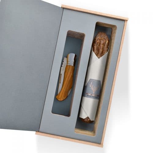 Wildschwein Salami und Messer Präsent 8