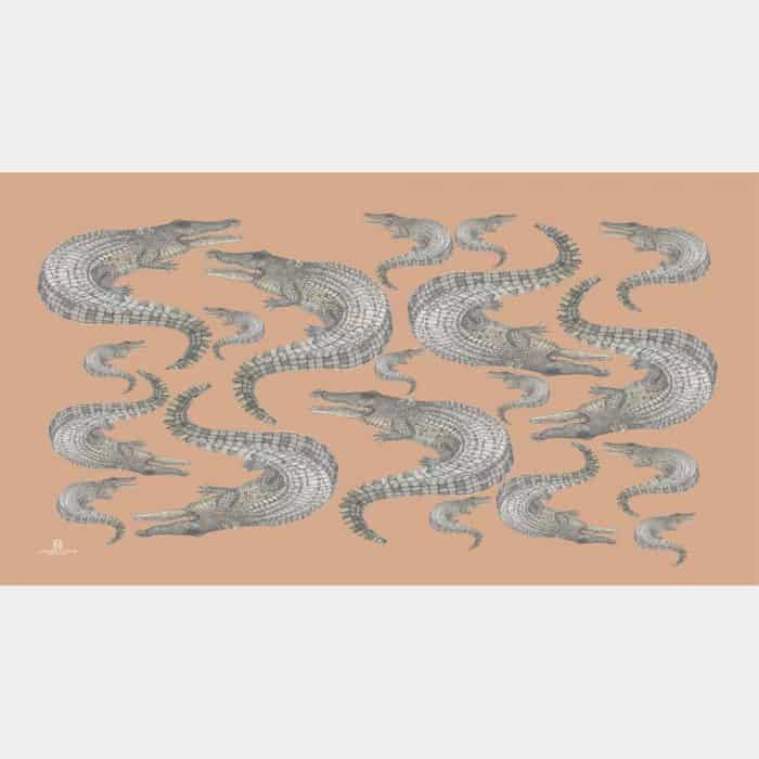 Crocodile Scarf jute 1