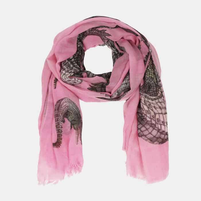 Crocodile Scarf rose 2