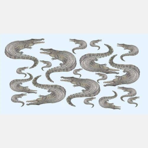Crocodile Scarf lightblue 20