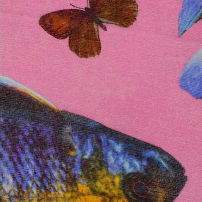 Butterfly & Fish Scarf pink 6