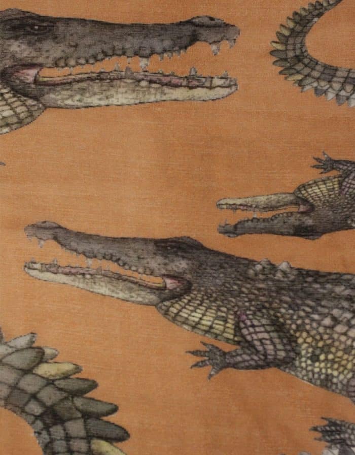 Crocodile Scarf jute 5