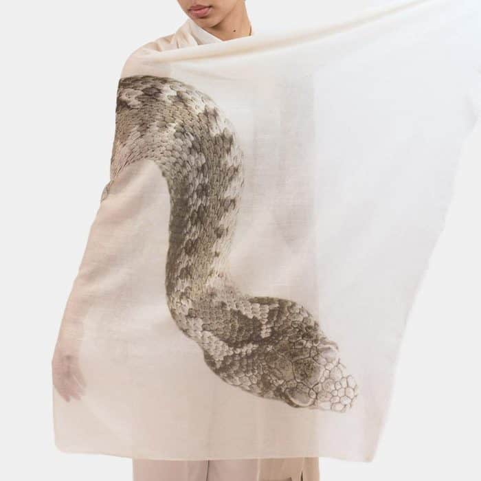 Snake Scarf weiss 3