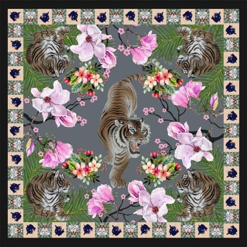 Tiger Scarf grey 11