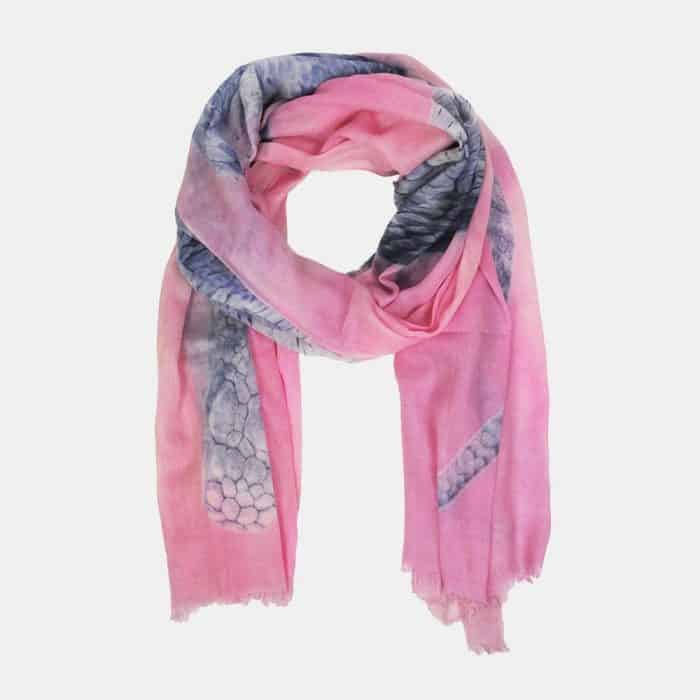 Snake Scarf pink-blue 2